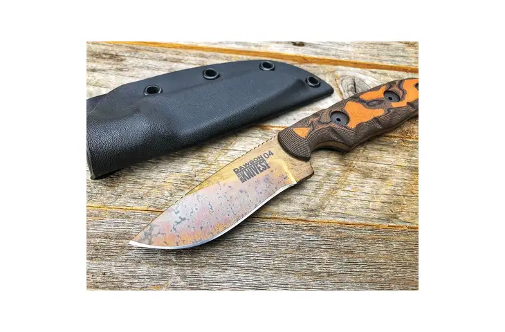 Dawson Knives Deep Notch Fixed Blade Orange Fixed Blade Knife - view 2